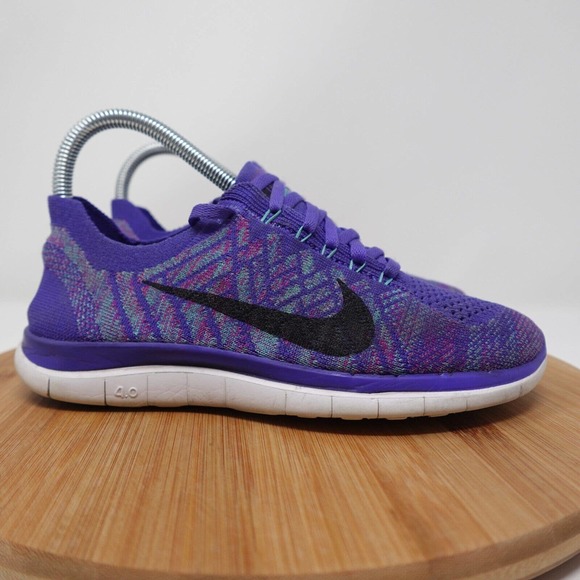 Nike Shoes - Nike Free 4.0 Flyknit Womens Size 6.5 Running Shoes Vivid Purple 717076-501